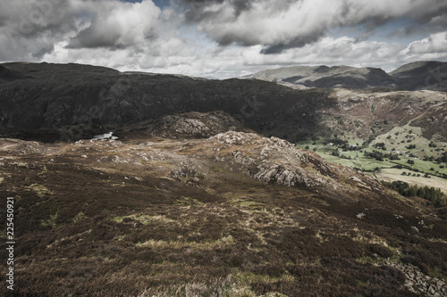 Landscapes views of Great Langdale in the Lake District