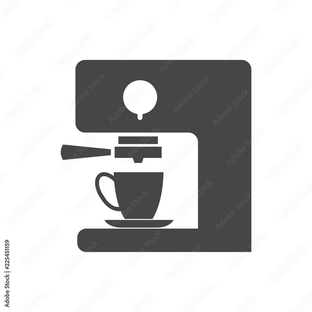 Coffee maker icon vector isolated on white background Coffee maker icon vector isolated on white background