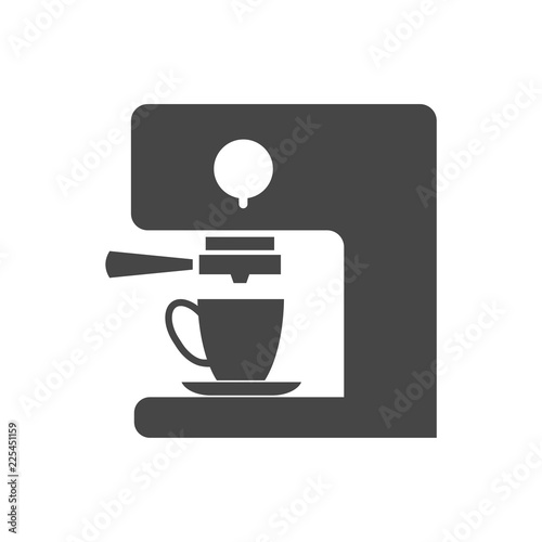 Coffee maker icon vector isolated on white background