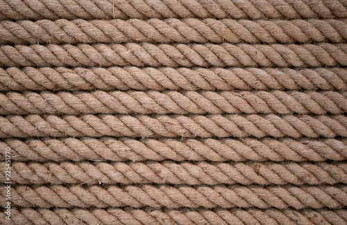 rough natural rope texture for background, full frame, marine concept