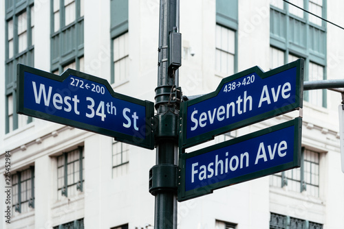 Road signs in Midtown of New York © jjfarq