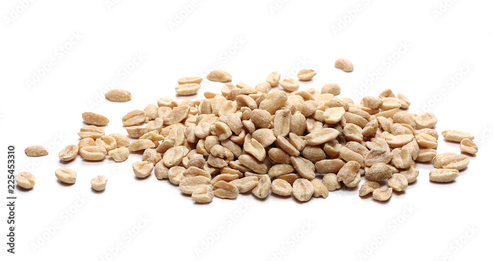 Marinated peanuts, pile isolated on white background Marinated peanuts, pile isolated on white background