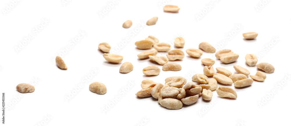 Marinated peanuts, pile isolated on white background Marinated peanuts, pile isolated on white background