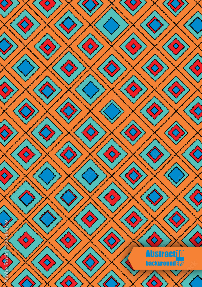 Abstract modern background with hand-drown rhombuses. Eps10 Vector illustration Abstract modern background with hand-drown rhombuses. Eps10 Vector illustration