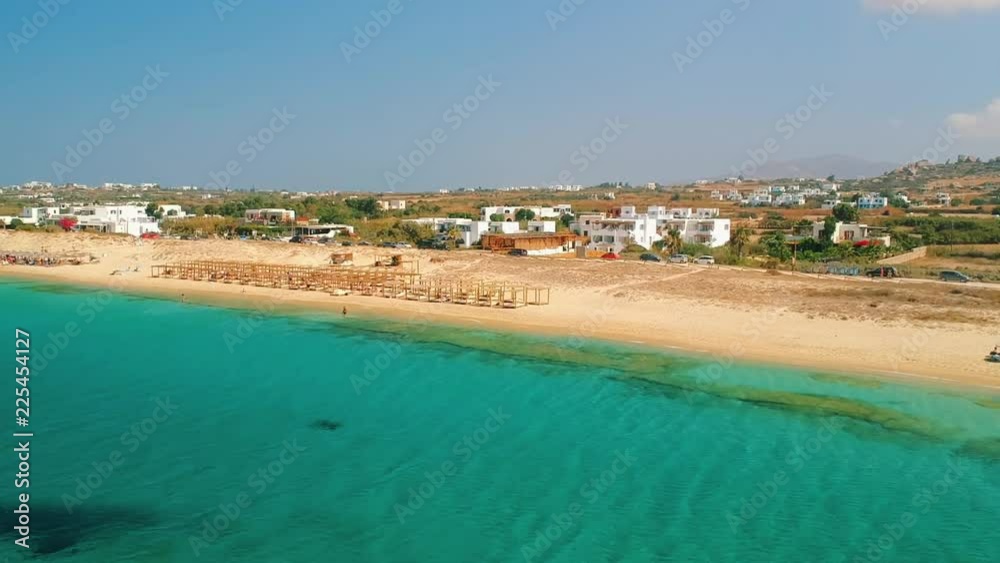Aerial view of Plaka Beach in Naxos. Aerial view of Plaka Beach in Naxos.