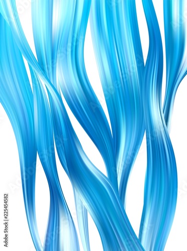 Blue color water Abstract smooth wave. Curve flow motion. Vector illustration