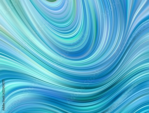 Blue color water Abstract smooth wave. Curve flow motion. Vector illustration