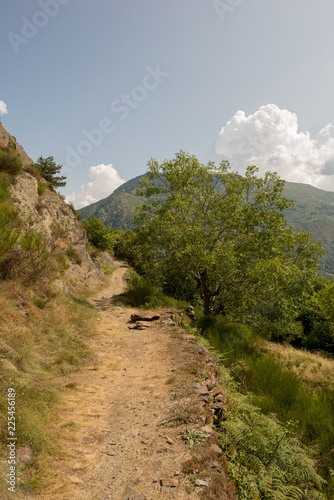 Road through the mountain in the valley of aran photo