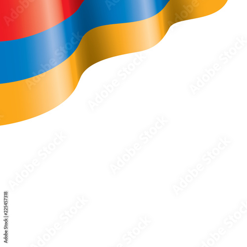 Armenia flag, vector illustration on a white background
