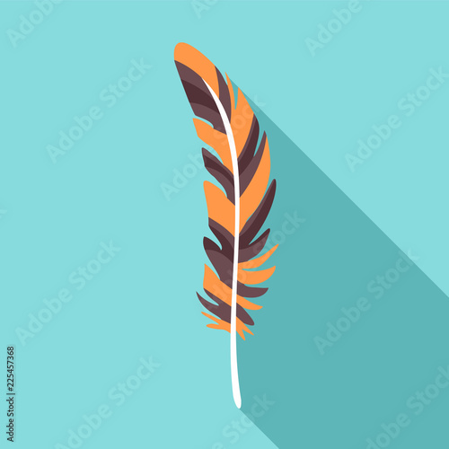 Plume feather icon. Flat illustration of plume feather vector icon for web design