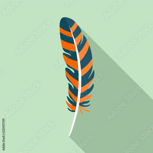 Nib feather icon. Flat illustration of nib feather vector icon for web design