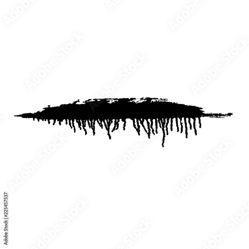Black paint drips. Vector illustration.