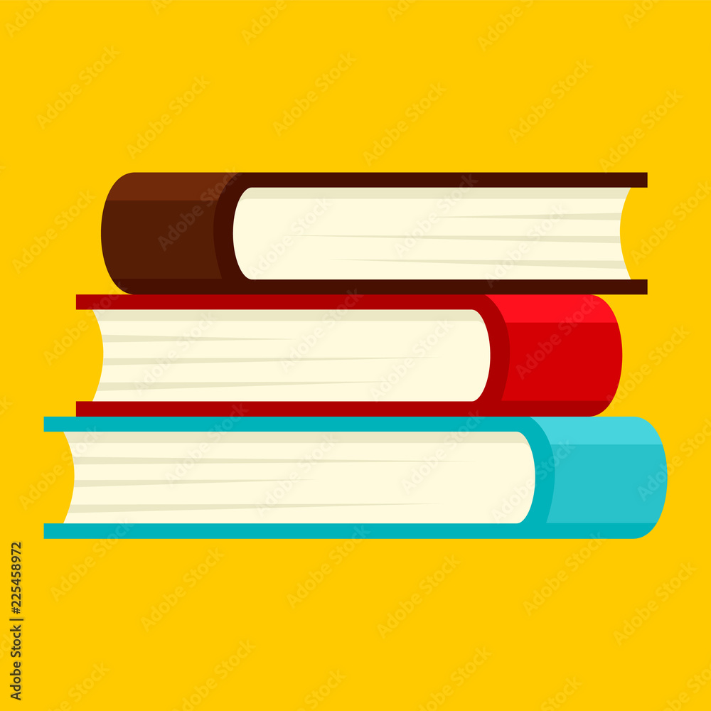 Book stack icon. Flat illustration of book stack vector icon for web design Book stack icon. Flat illustration of book stack vector icon for web design