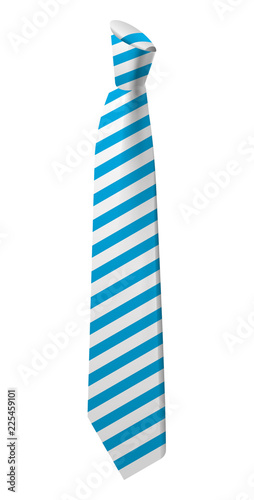 Blue striped tie icon. Isometric of blue striped tie vector icon for web design isolated on white background