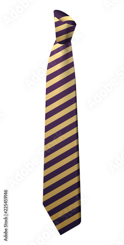 Brown striped tie icon. Isometric of brown striped tie vector icon for web design isolated on white background