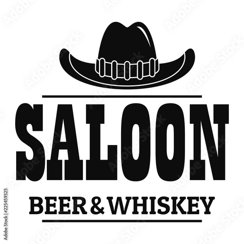 Whiskey saloon logo. Simple illustration of whiskey saloon vector logo for web design isolated on white background