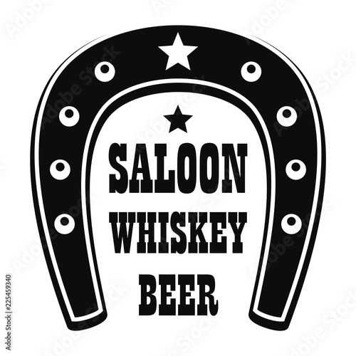Beer western saloon logo. Simple illustration of beer western saloon vector logo for web design isolated on white background