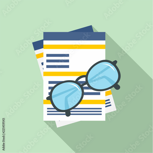 Paycheck paper icon. Flat illustration of paycheck paper vector icon for web design