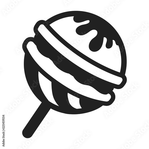 Choco lollipop icon. Simple illustration of choco lollipop vector icon for web design isolated on white background
