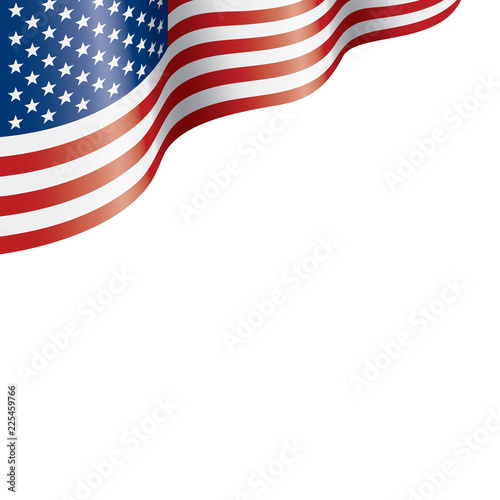 USA flag, vector illustration on a white background