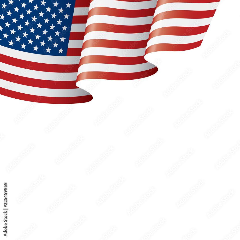 USA flag, vector illustration on a white background USA flag, vector illustration on a white background