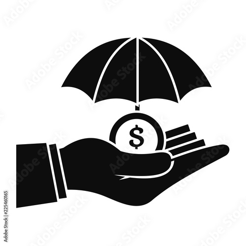 Safe money hand icon. Simple illustration of safe money hand vector icon for web design isolated on white background