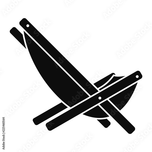 Hammock chair icon. Simple illustration of hammock chair vector icon for web design isolated on white background