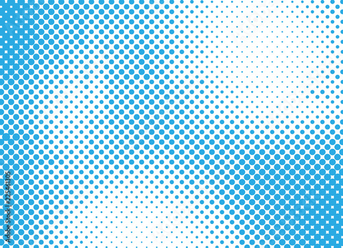 Blue halftone background for design. Vector illustration.