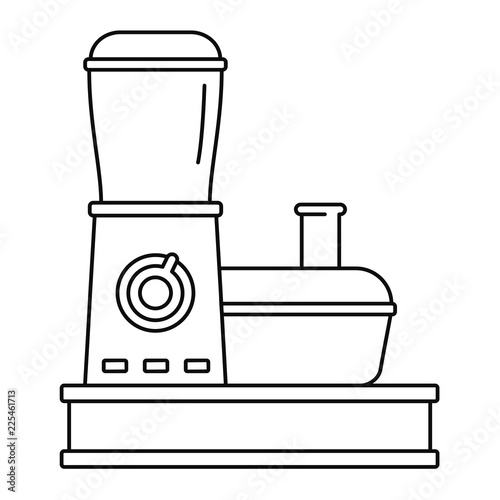 Food processor icon. Outline food processor vector icon for web design isolated on white background