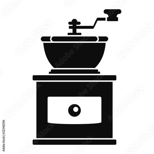 Hand coffee grinder icon. Simple illustration of hand coffee grinder vector icon for web design isolated on white background