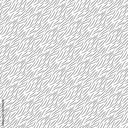 Black and white animal wool texture seamless pattern