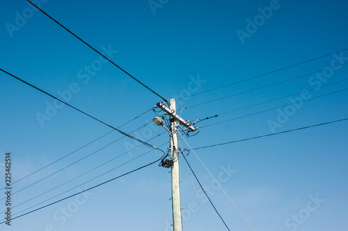 electric pole and wires