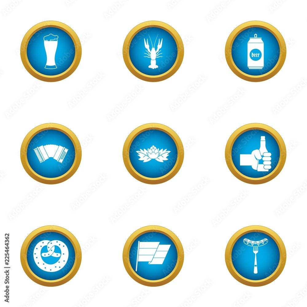 Potation icons set. Flat set of 9 potation vector icons for web isolated on white background Potation icons set. Flat set of 9 potation vector icons for web isolated on white background