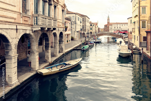 Chioggia, Italy-August 26, 2018: Province of Venice. City of fishermen and tourists. © makam1969