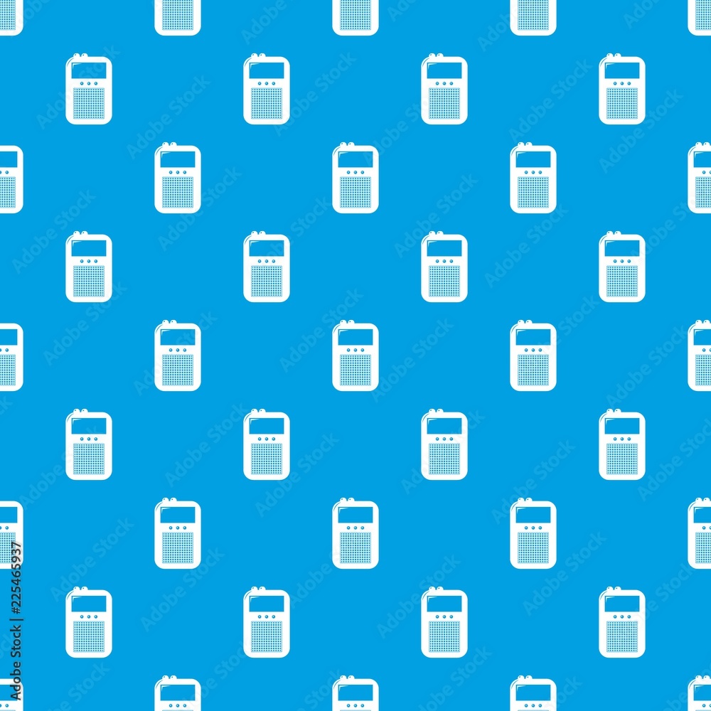 Portable radio pattern vector seamless blue repeat for any use Portable radio pattern vector seamless blue repeat for any use