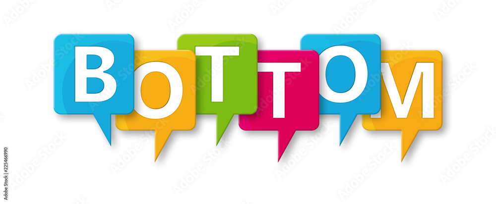 Bottom - letters written in beautiful boxes on white background