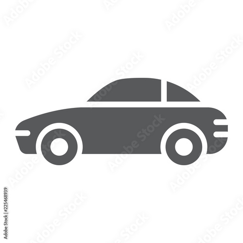 Car glyph icon  traffic and vehicle  automobile sign  vector graphics  a solid pattern on a white background.