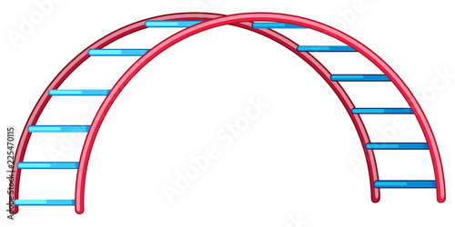 Monkey bar playground on white background