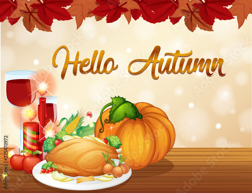 Thanksgiving autumn card template