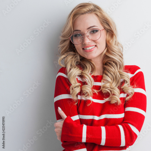 Portrait of girl in glasses