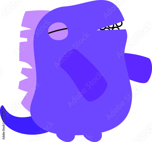 Cartoon tiny monster vector