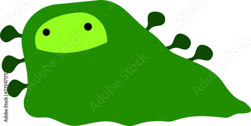 Cartoon tiny monster vector