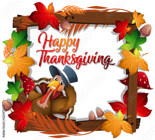 Thanksgiving turkey on wooden frame