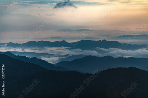 sunset over mountain at Genting Highlands © touchnewmedia