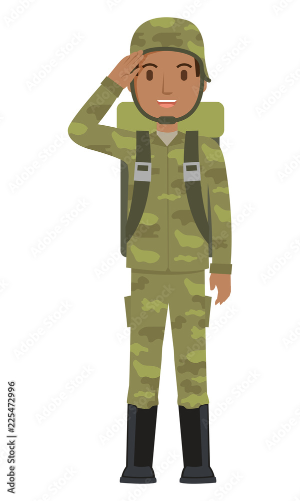 African soldier homage to the commandant after win war African soldier homage to the commandant after win war