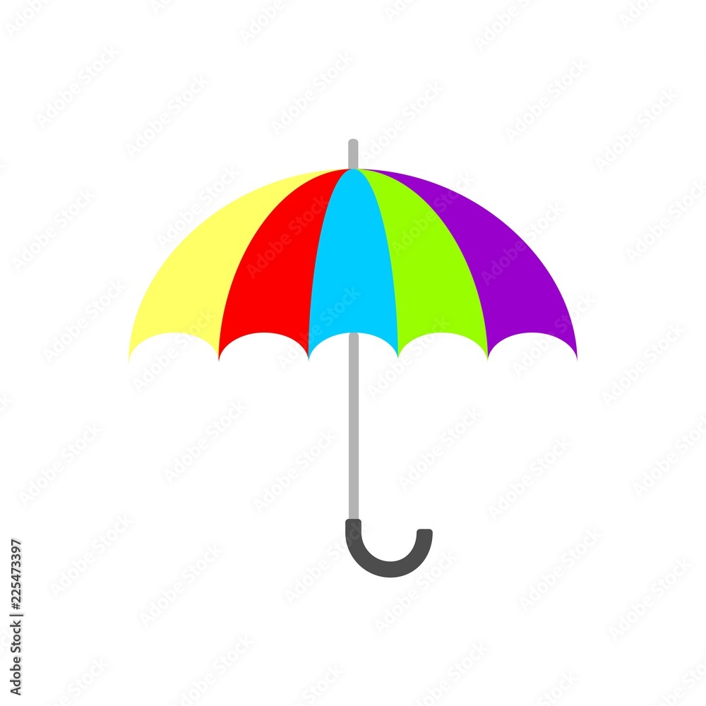 Umbrella icon vector illustration. Rain protection symbol. Flat design style. Umbrella icon vector illustration. Rain protection symbol. Flat design style.