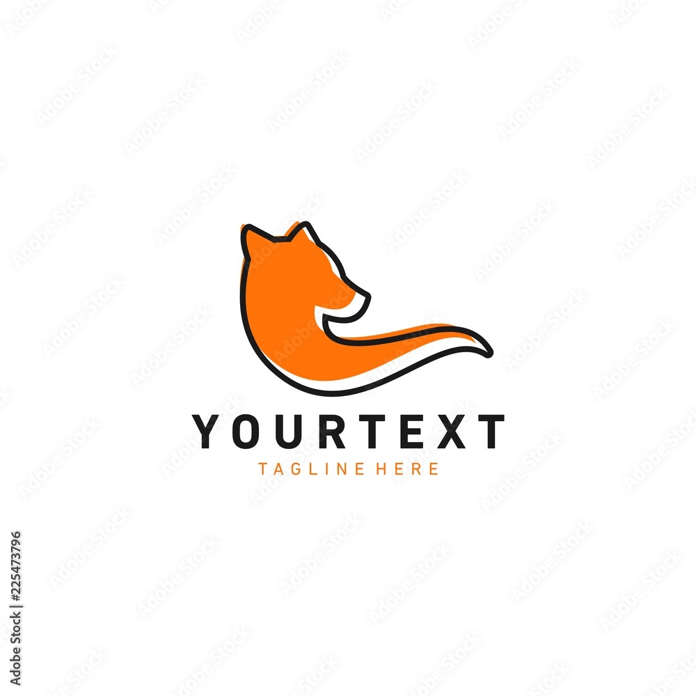 Head Fox Logo design vector illustration Head Fox Logo design vector illustration
