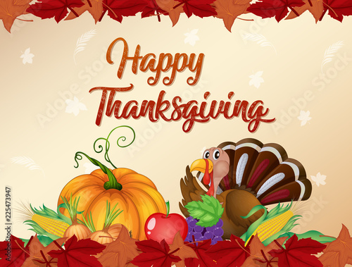 Happy thanksgiving card template