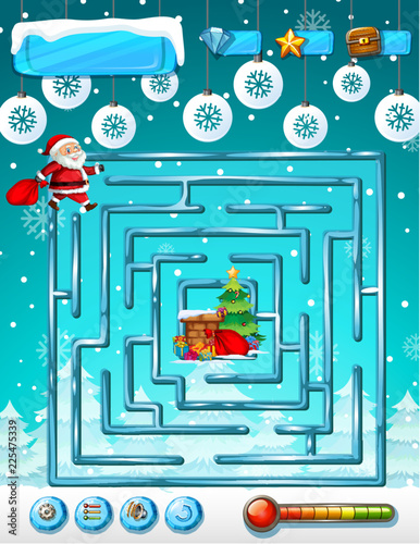 Christmas maze game template