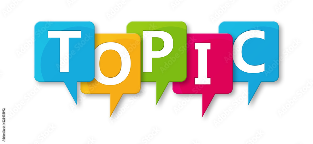Topic - letters written in beautiful boxes on white background Topic - letters written in beautiful boxes on white background